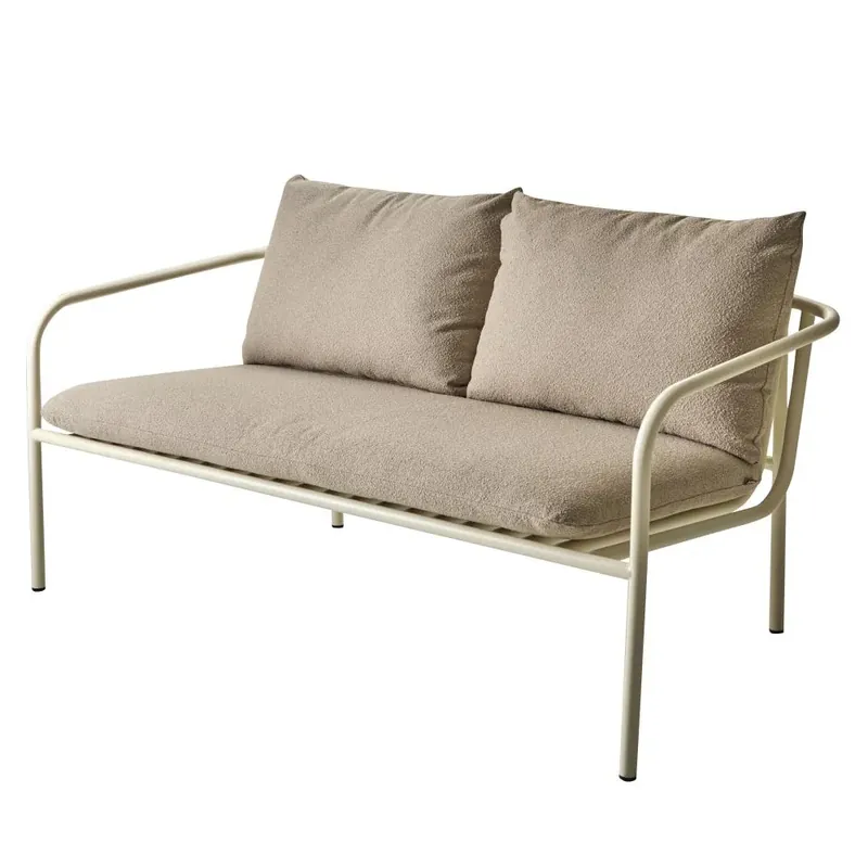 risnedsättning Bendt Soffa Teddy Beige/Pearl White